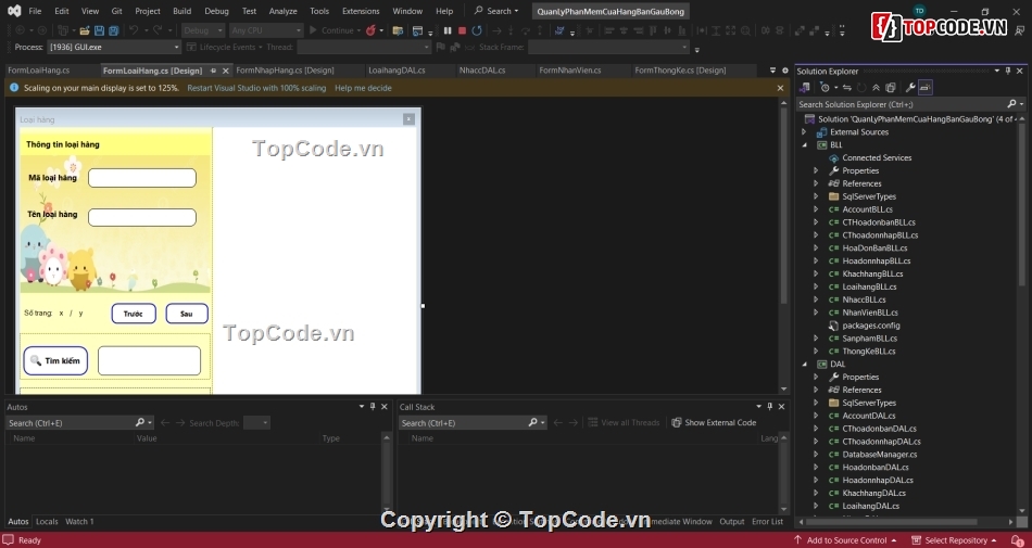 quản lý cửa hàng,windows form,sql server,3 lớp